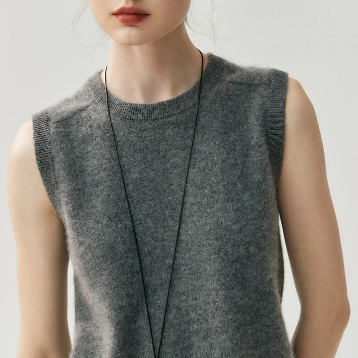 Women's Pure Cashmere Sleeveless Knit Top