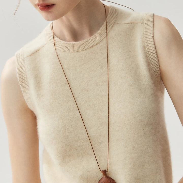Women's Pure Cashmere Sleeveless Knit Top