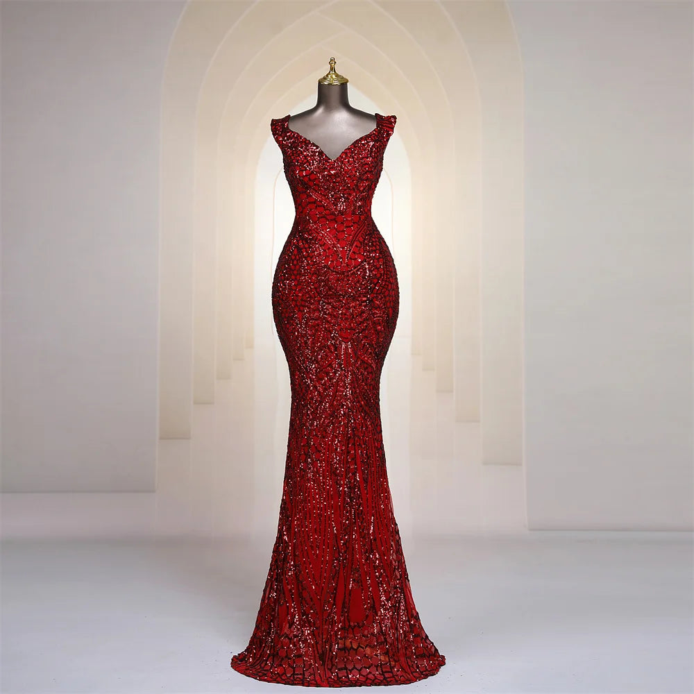 Women's Sequin Embellished Mermaid Gown