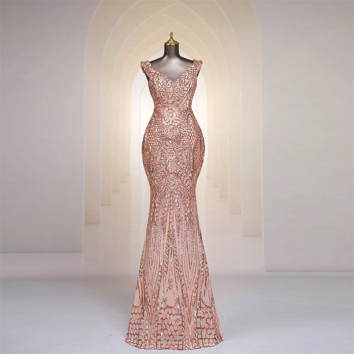 Women's Sequin Embellished Mermaid Gown