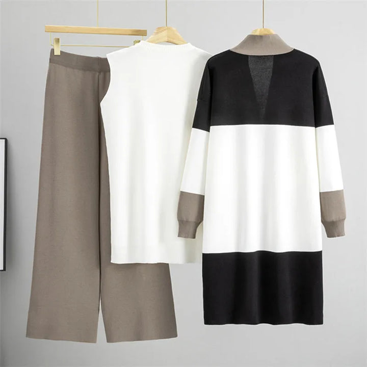 Women's Three-Piece Knitted Lounge Set