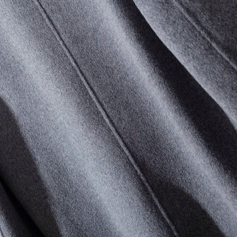 Wool Blend Double-Breasted Peacoat